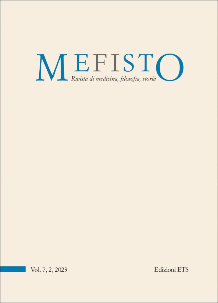 Copertina &middot; Mefisto. Rivista di medicina, filosofia, storia