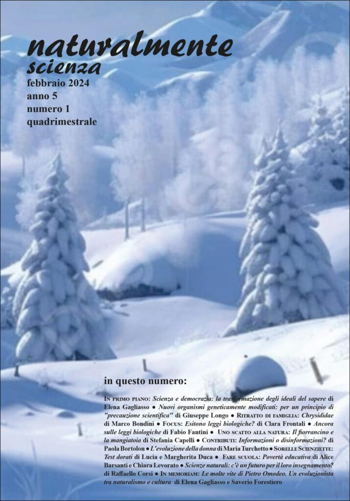 Copertina &middot; Naturalmente scienza