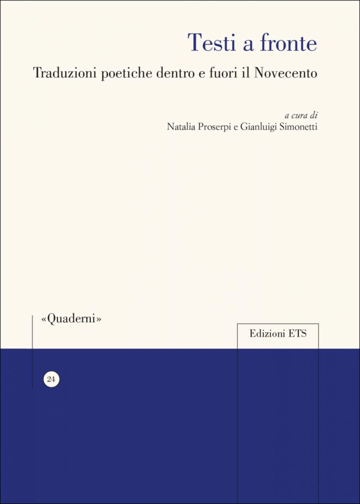 Copertina &middot; Testi a fronte