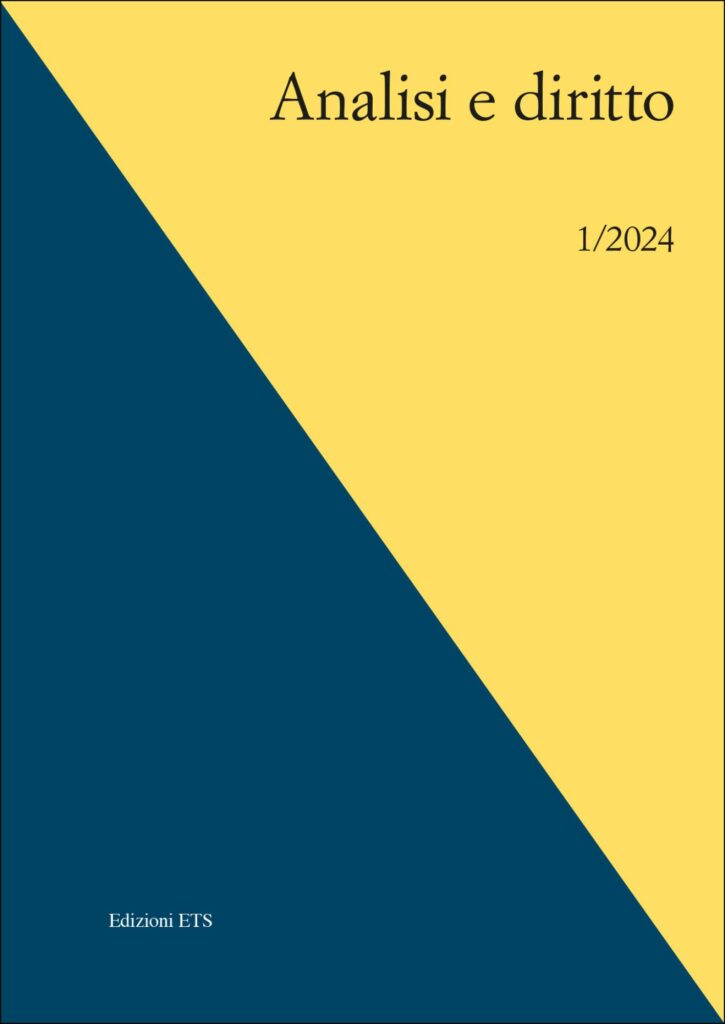 Copertina &middot; Analisi e diritto, 1/2024