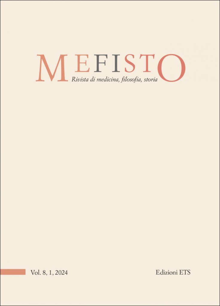 Copertina &middot; Mefisto. Rivista di medicina, filosofia, storia