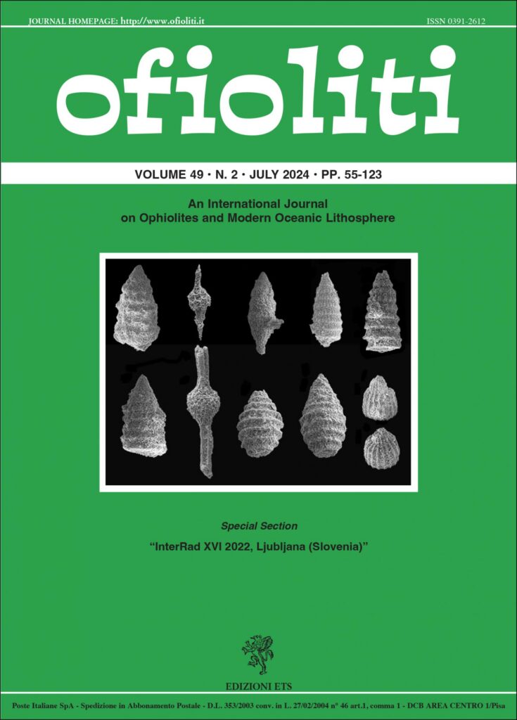Copertina &middot; Ofioliti, n. 49 / 2-2024