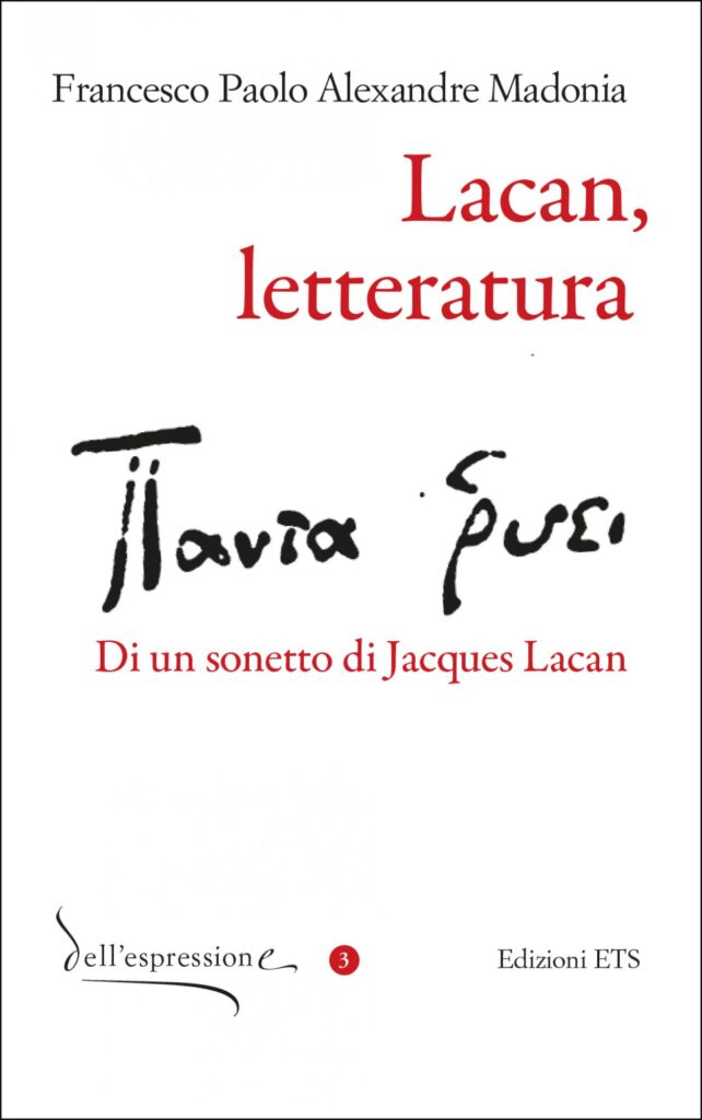 Copertina &middot; Lacan, letteratura