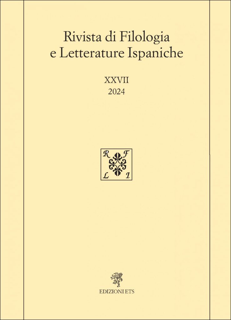 Copertina &middot; Rivista di Filologia e Letterature Ispaniche XXVII 2024