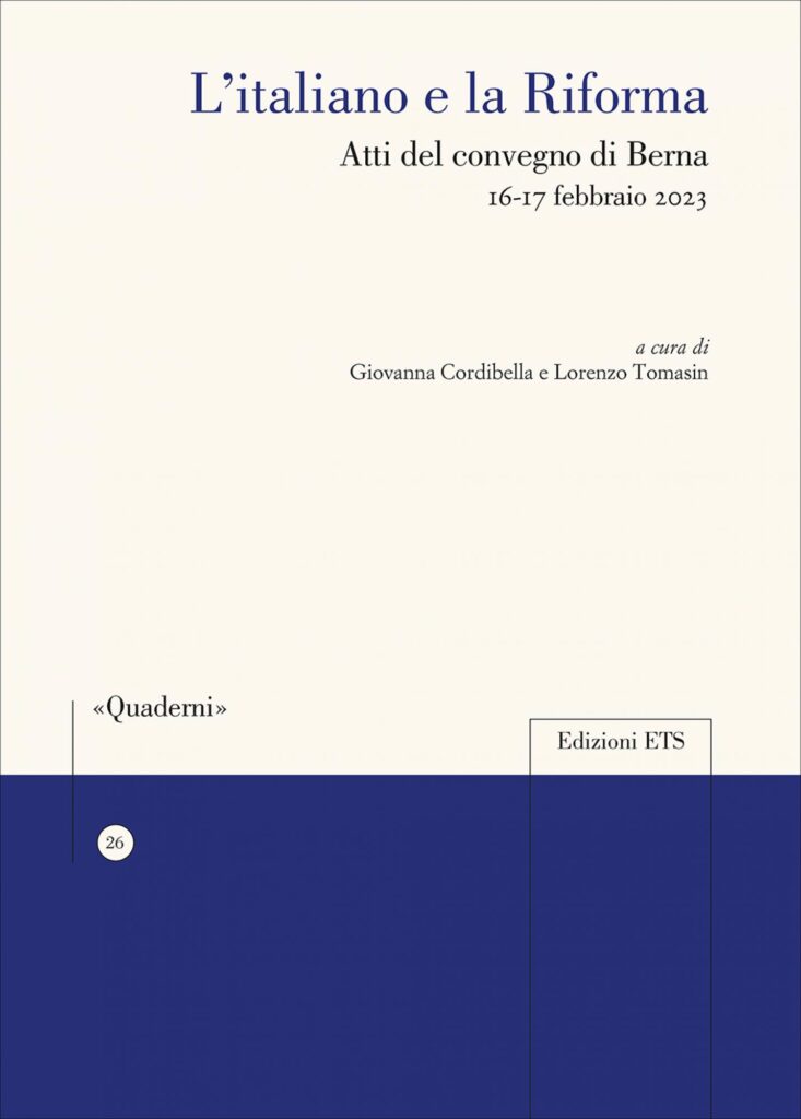 Copertina &middot; L&rsquo;italiano e la Riforma