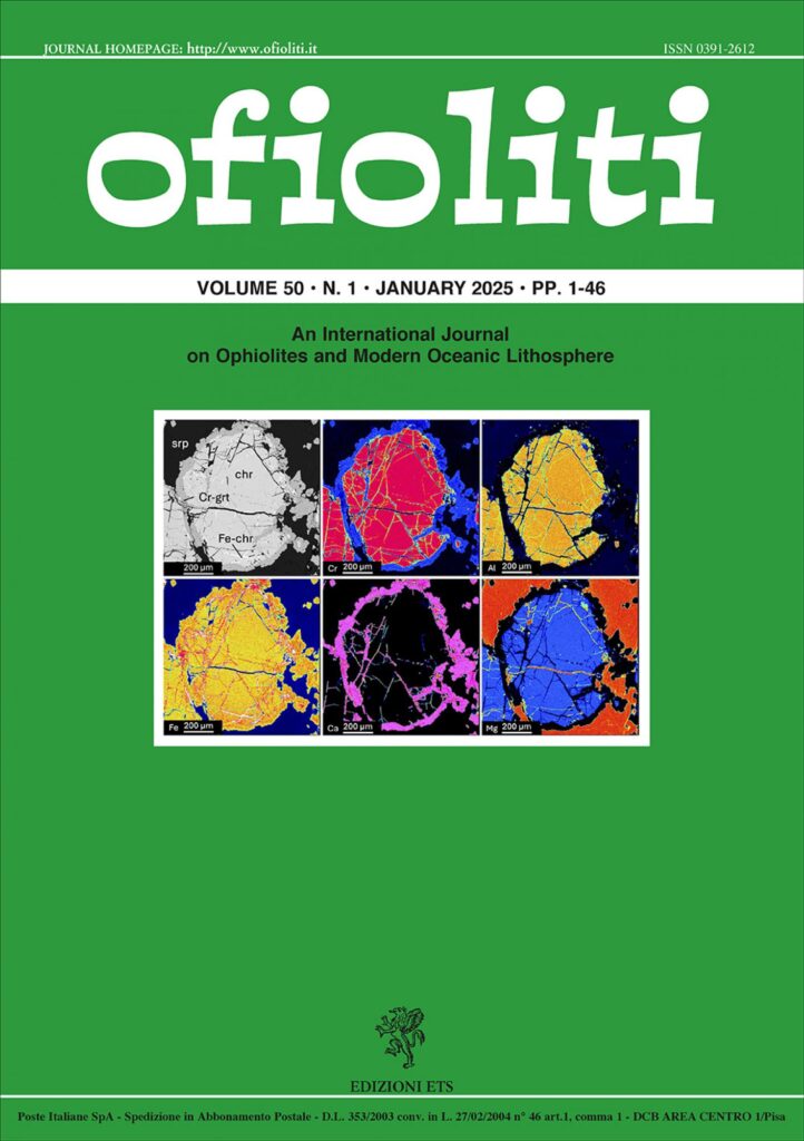 Copertina &middot; Ofioliti, n. 50 / 1-2025
