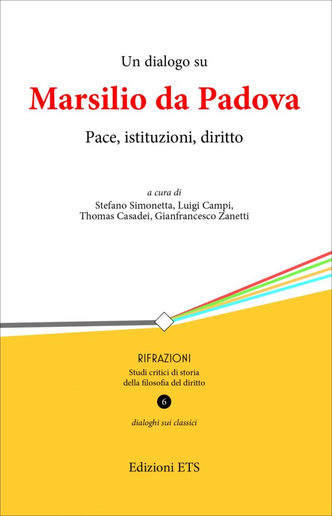 Copertina &middot; Un dialogo su Marsilio da Padova