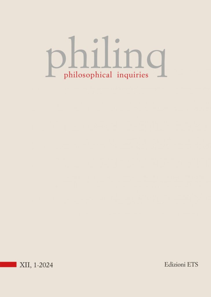 Copertina &middot; philosophical inquiries&nbsp;