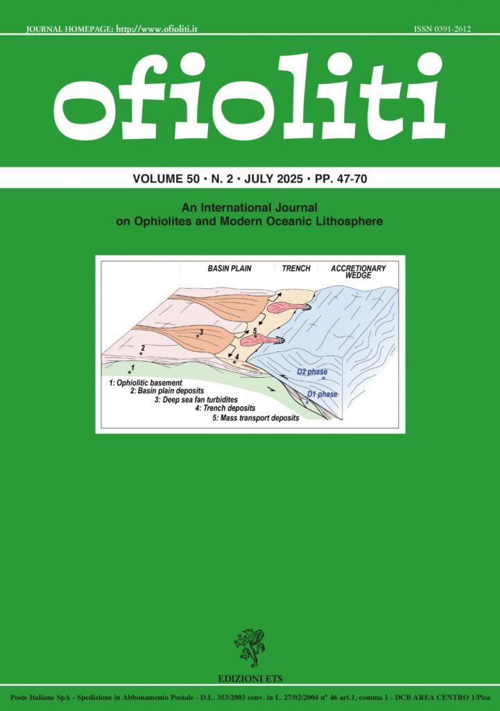 Copertina &middot; Ofioliti, n. 50 / 2-2025