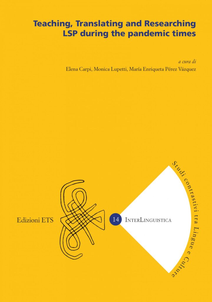Copertina &middot; Teaching, Translating and Researching LSP&nbsp;during the pandemic times