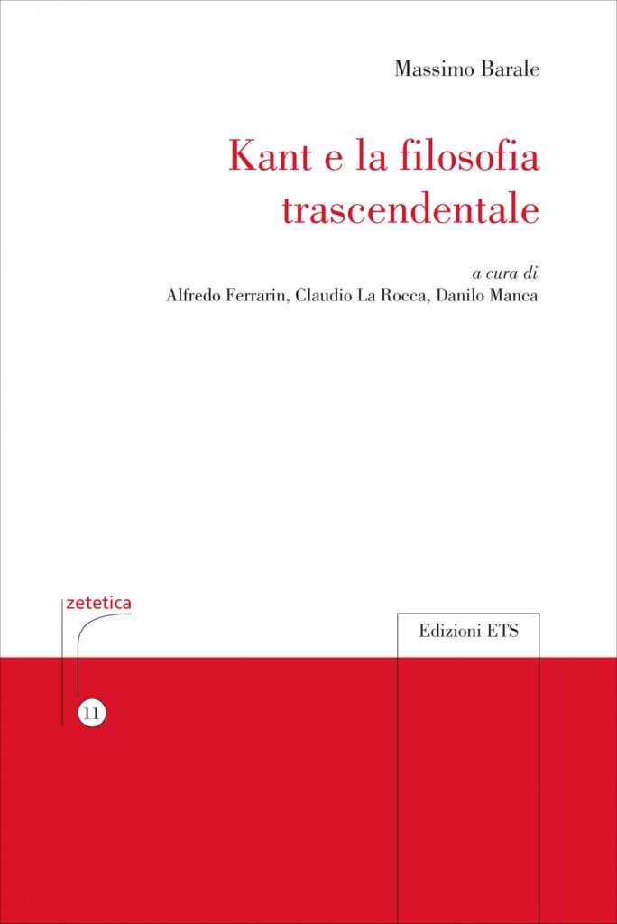 Copertina &middot; Kant e la filosofia trascendentale