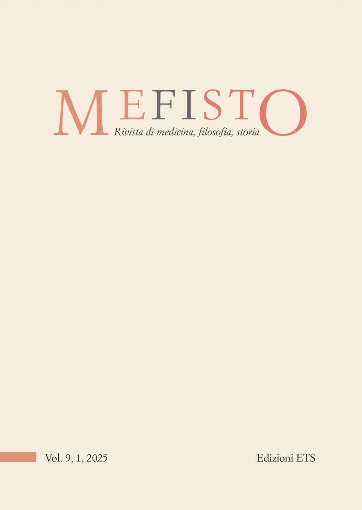 Copertina &middot; Mefisto. Rivista di medicina, filosofia, storia