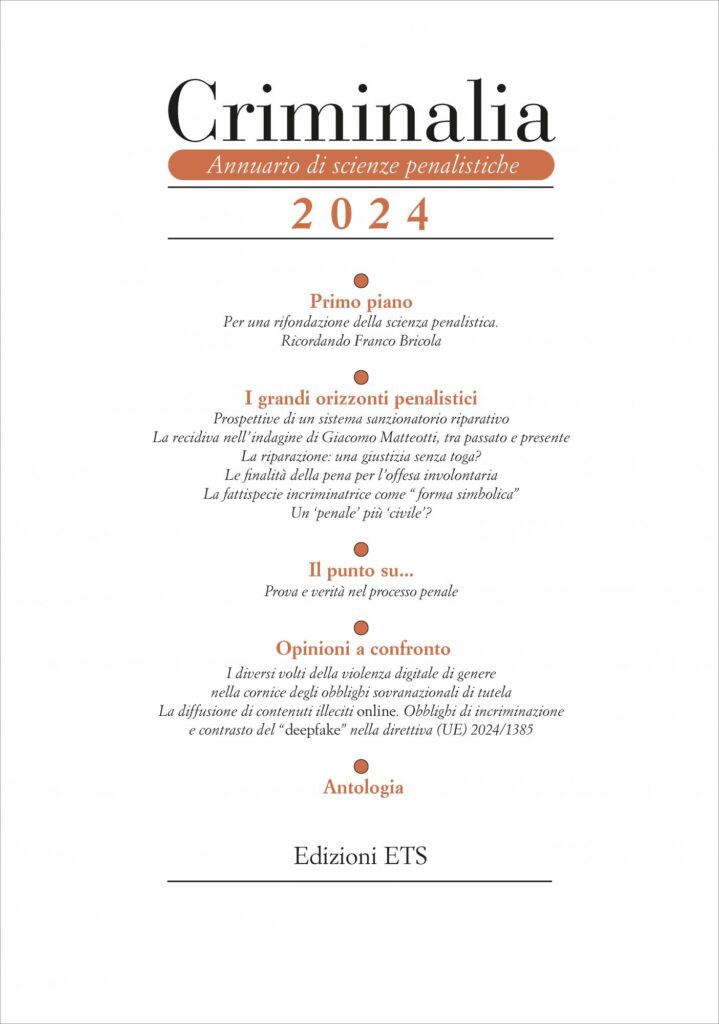 Copertina &middot; Criminalia 2024