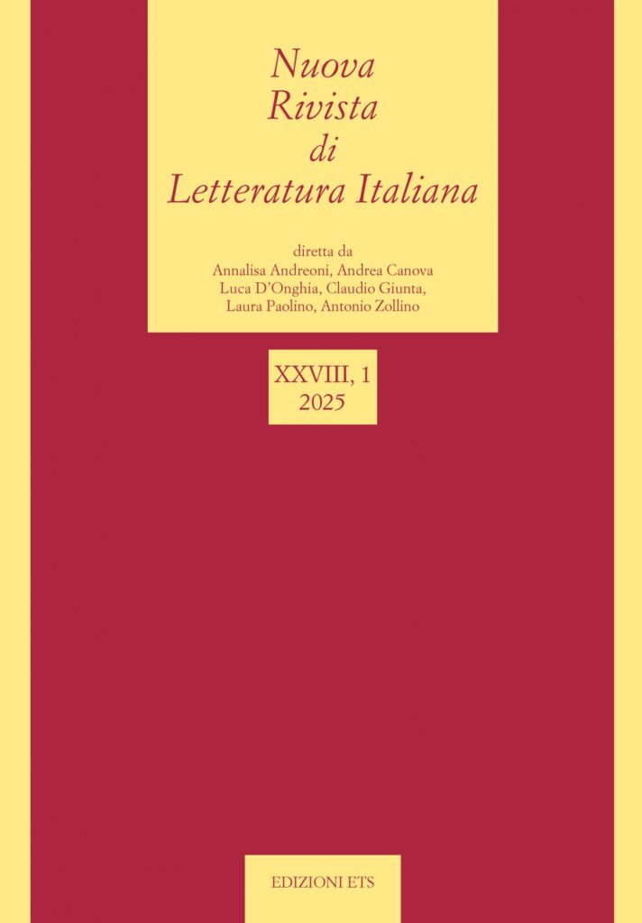 Copertina &middot; Nuova Rivista di Letteratura Italiana 2025, 1