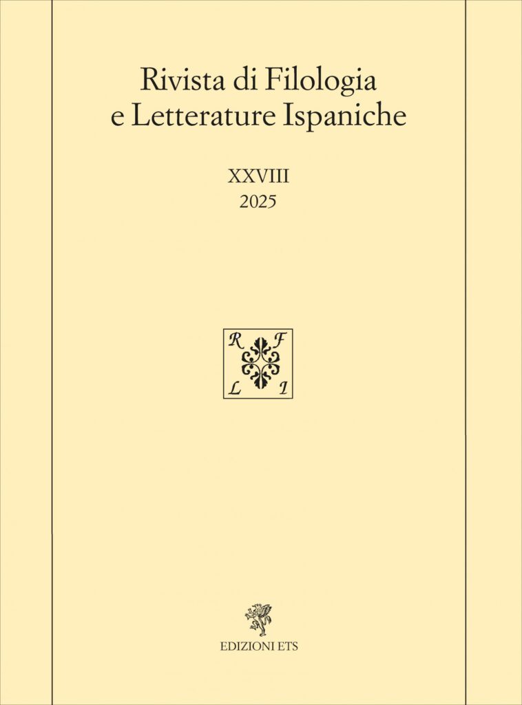 Copertina &middot; Rivista di Filologia e Letterature Ispaniche XXVIII 2025