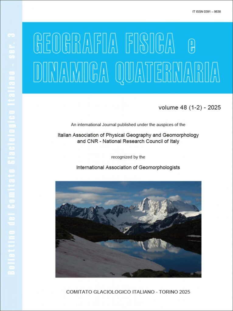 Copertina &middot; GEOGRAFIA FISICA e DINAMICA QUATERNARIA 48 (1-2) - 2025