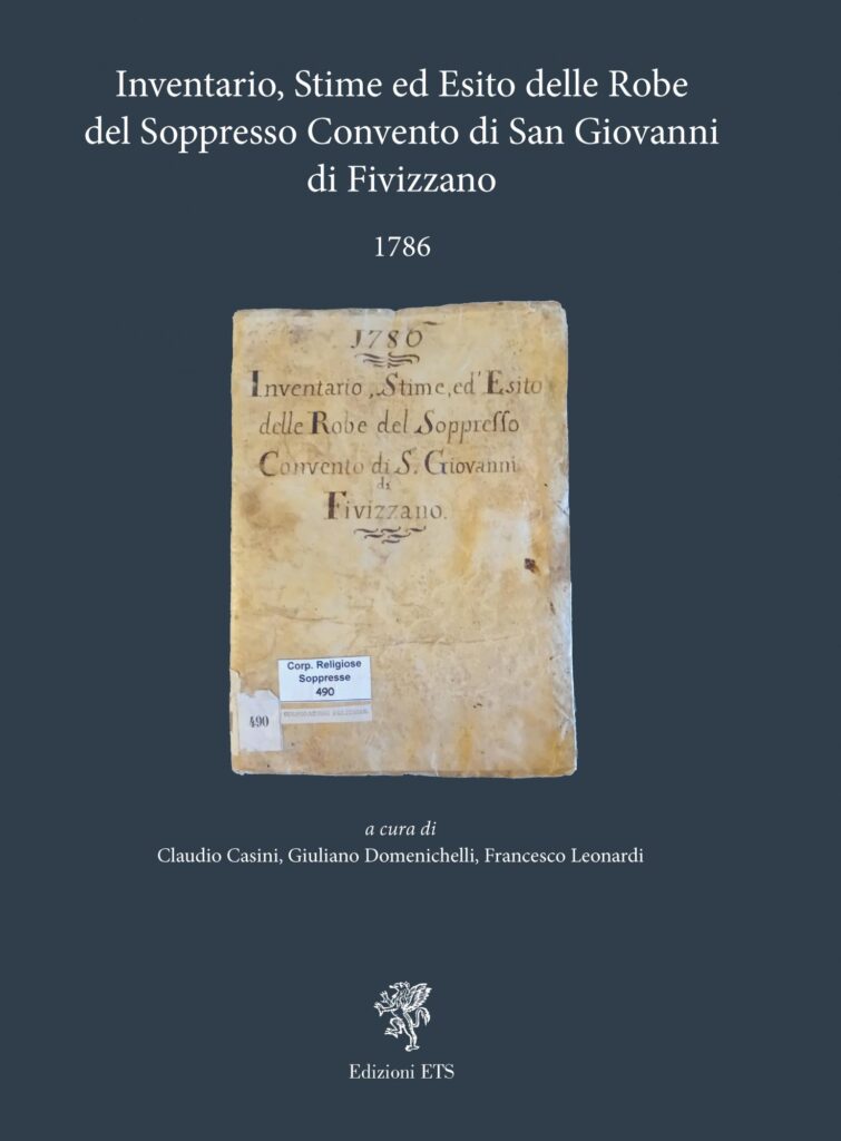 Copertina &middot; Inventario, Stime ed Esito delle Robe del Soppresso Convento di San Giovanni di Fivizzano