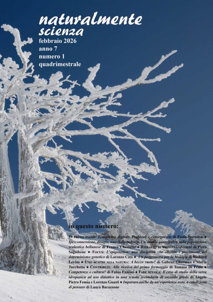 Copertina &middot; Naturalmente scienza