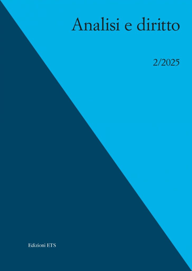 Copertina &middot; Analisi e diritto, 2/2025