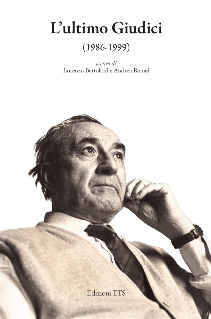 Copertina &middot; L&rsquo;ultimo Giudici (1986-1999)