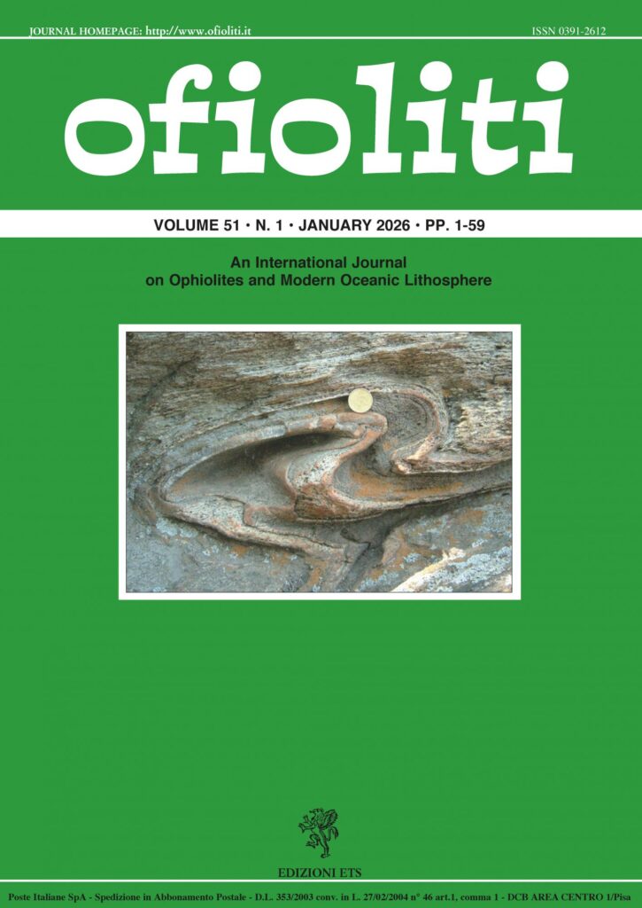 Copertina &middot; Ofioliti, n. 51 / 1-2026