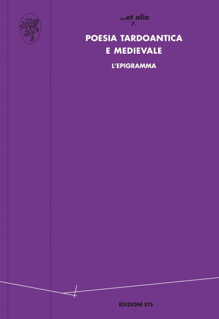 Copertina &middot; POESIA TARDOANTICA&nbsp;E MEDIEVALE