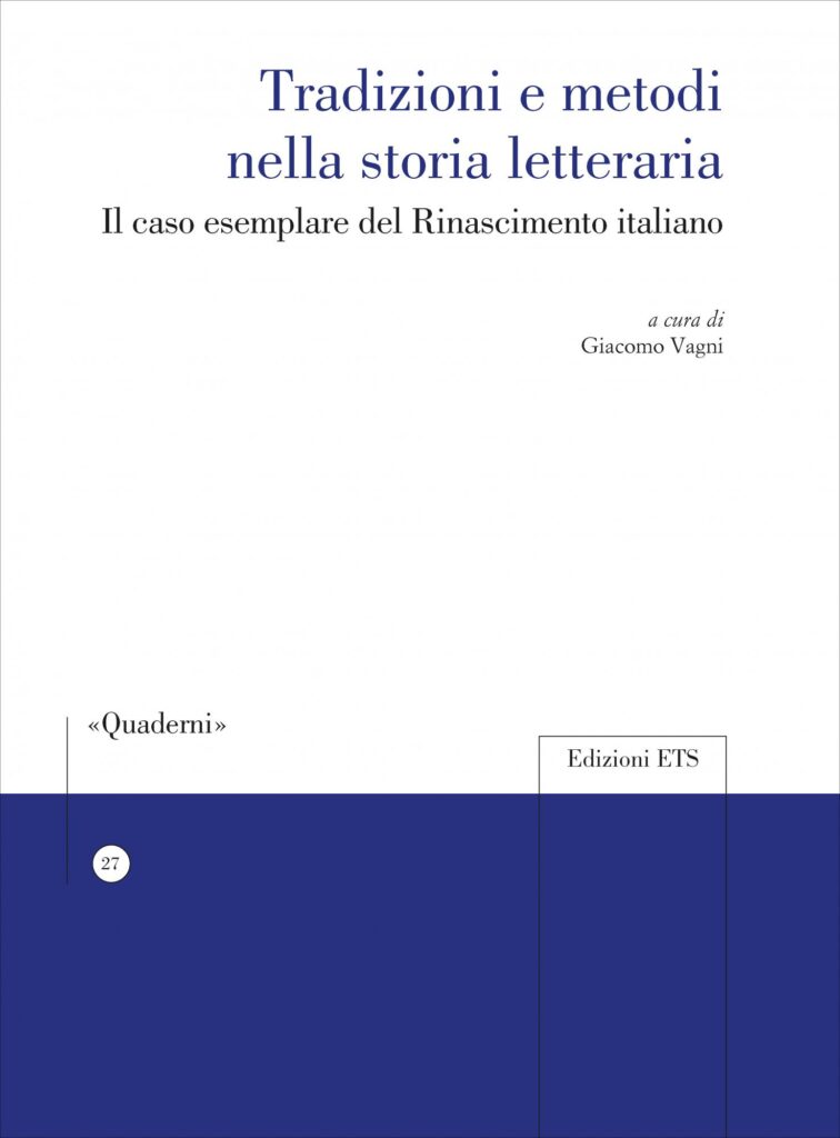 Copertina &middot; Tradizioni e metodi&nbsp;nella storia letteraria